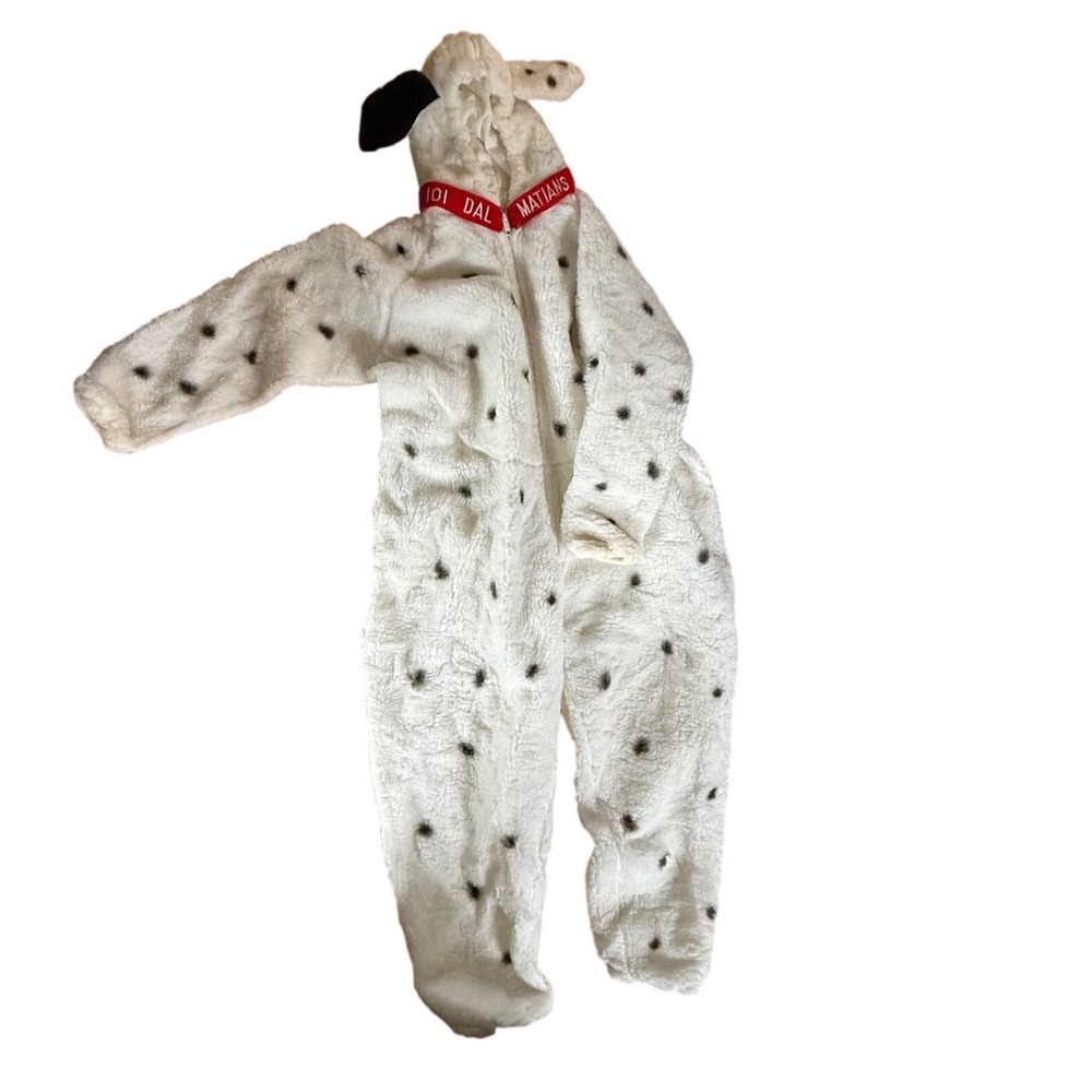 Vintage Disney Catalog 101 Dalmatians Fleece dog Costume Jumpsuit White Black